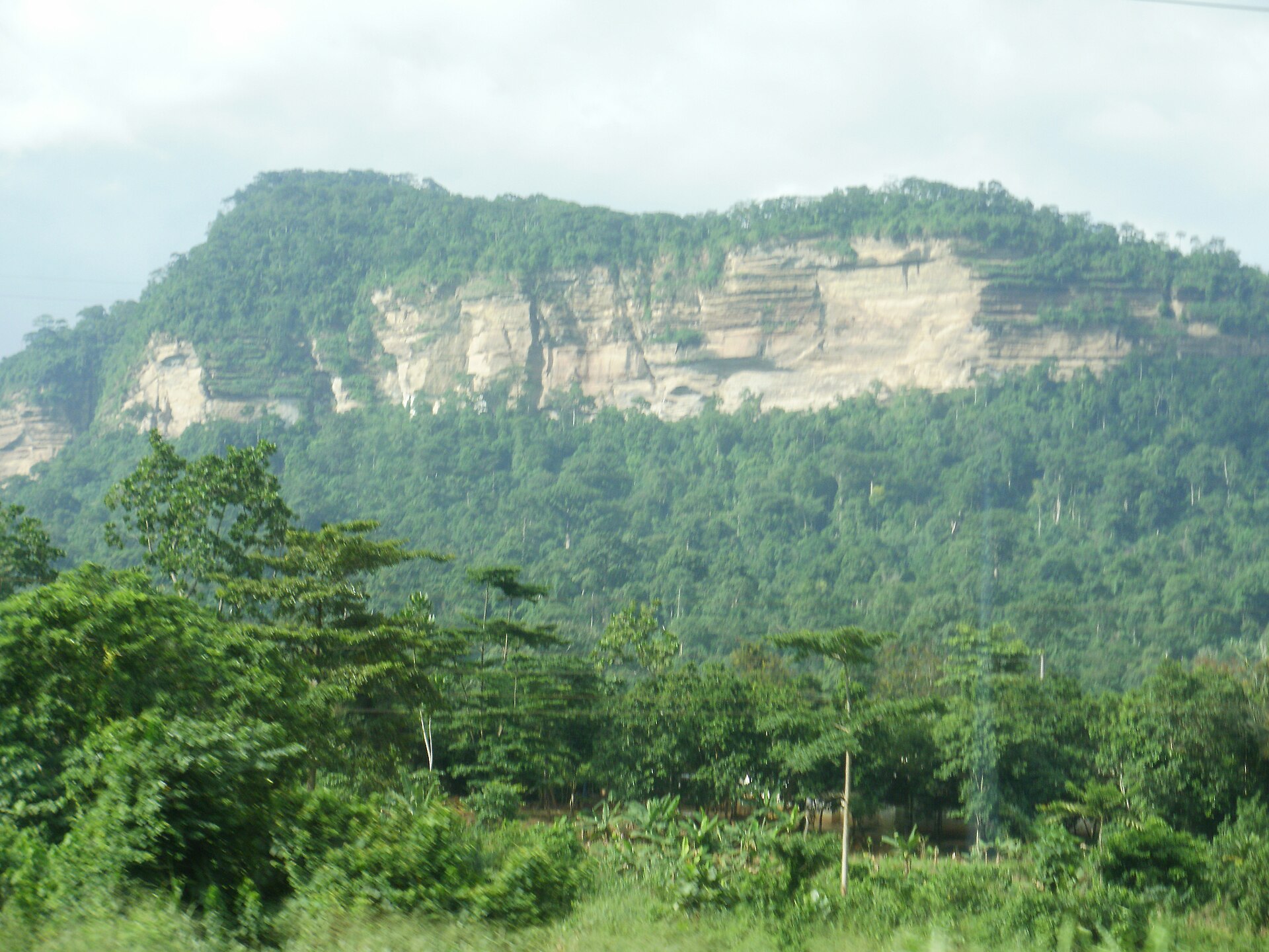 The steep cliffs of the Kwahu escarpment in Ghana’s Eastern Region, used as the launch site for paragliding flights