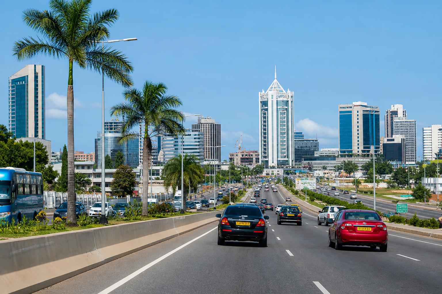 A highway through Accra, Ghana